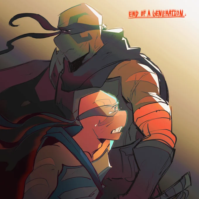 the fact that i was jumping between finishing this drawing at the same time as the donnie filming leo falling down the stairs is extremely funny to me, plus some upsetting stuffs cause i feel like ive been 2 sweet 2 yall #rottmnt 