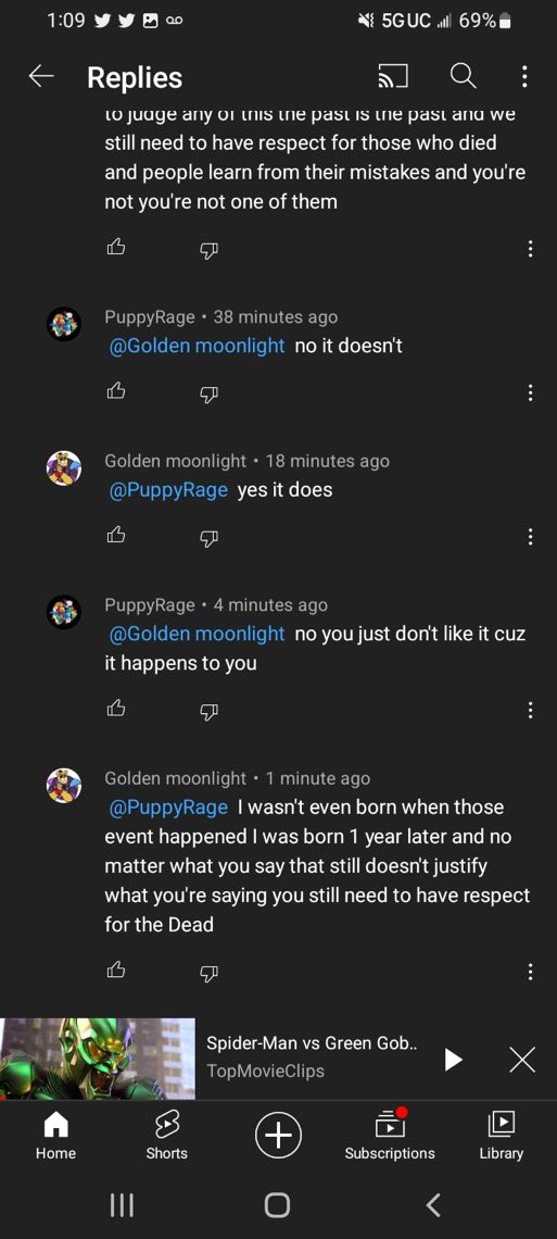 RiveraAmid's tweet photo. If anybody’s getting this this person is not a troll they’re really saying 911 is justified and apparently what happened s funny to them I’ve been fighting with this person in the same common section of the video for four days and this is the final straw here are some screenshots https://t.co/fRXUV6gytr