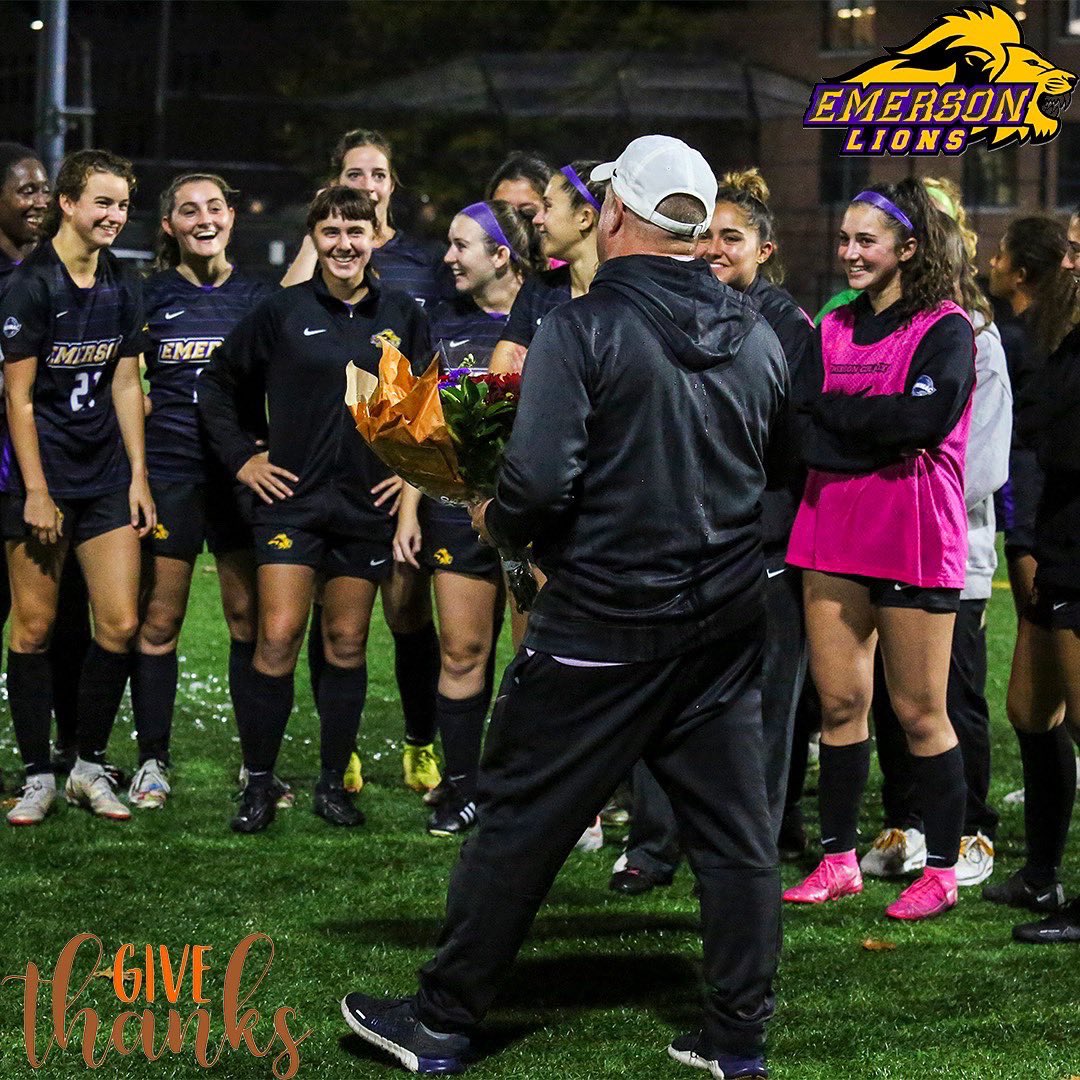 emersonwsoccer's tweet photo. Happy Thanksgiving from Emerson Women’s Soccer! Thankful for this season, our fans, coaches, Rotch Field, and each other! 

What are you thankful for? https://t.co/WVgczWPClj