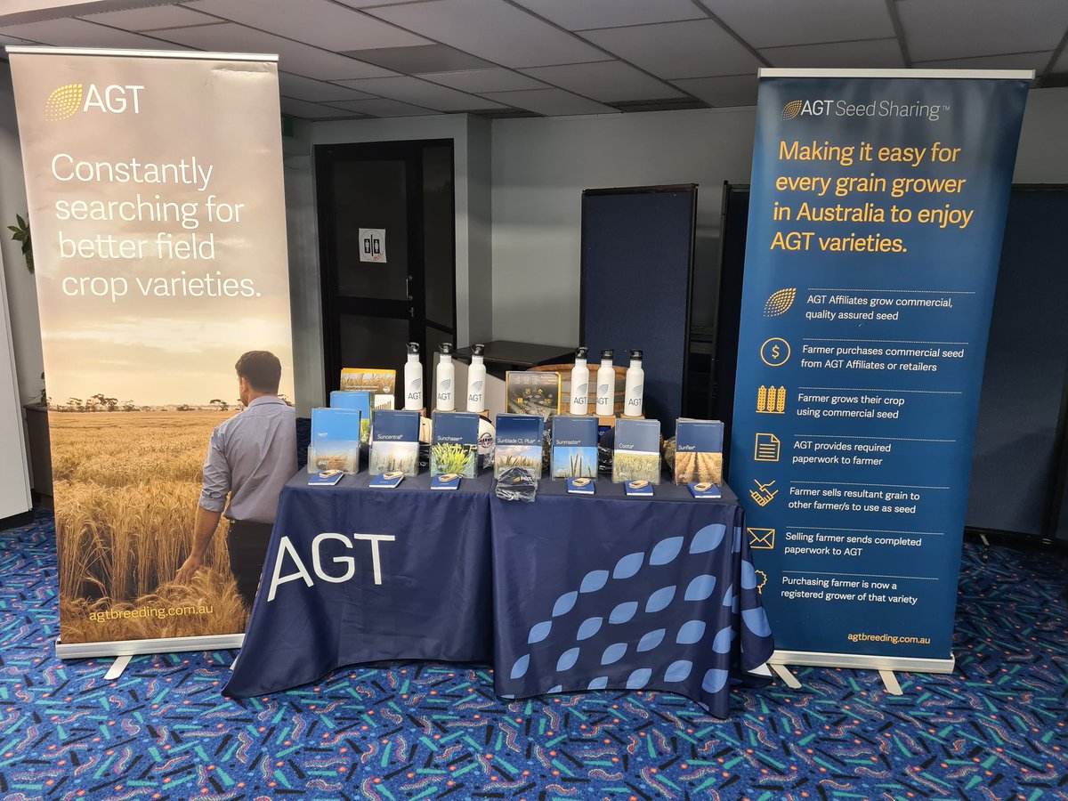 lush_douglas's tweet photo. @agtbreeding has long been a supporter of the #GRDCupdates and it was great to be in CQ at Capella & Biloela. More importantly, our varieties are helping CQ growers each & every season. #Coolah #Coota #Sunblade #Suncentral #Sunchaser #Sunflex #Sunmaster #Yeti https://t.co/qUzemLPeKA