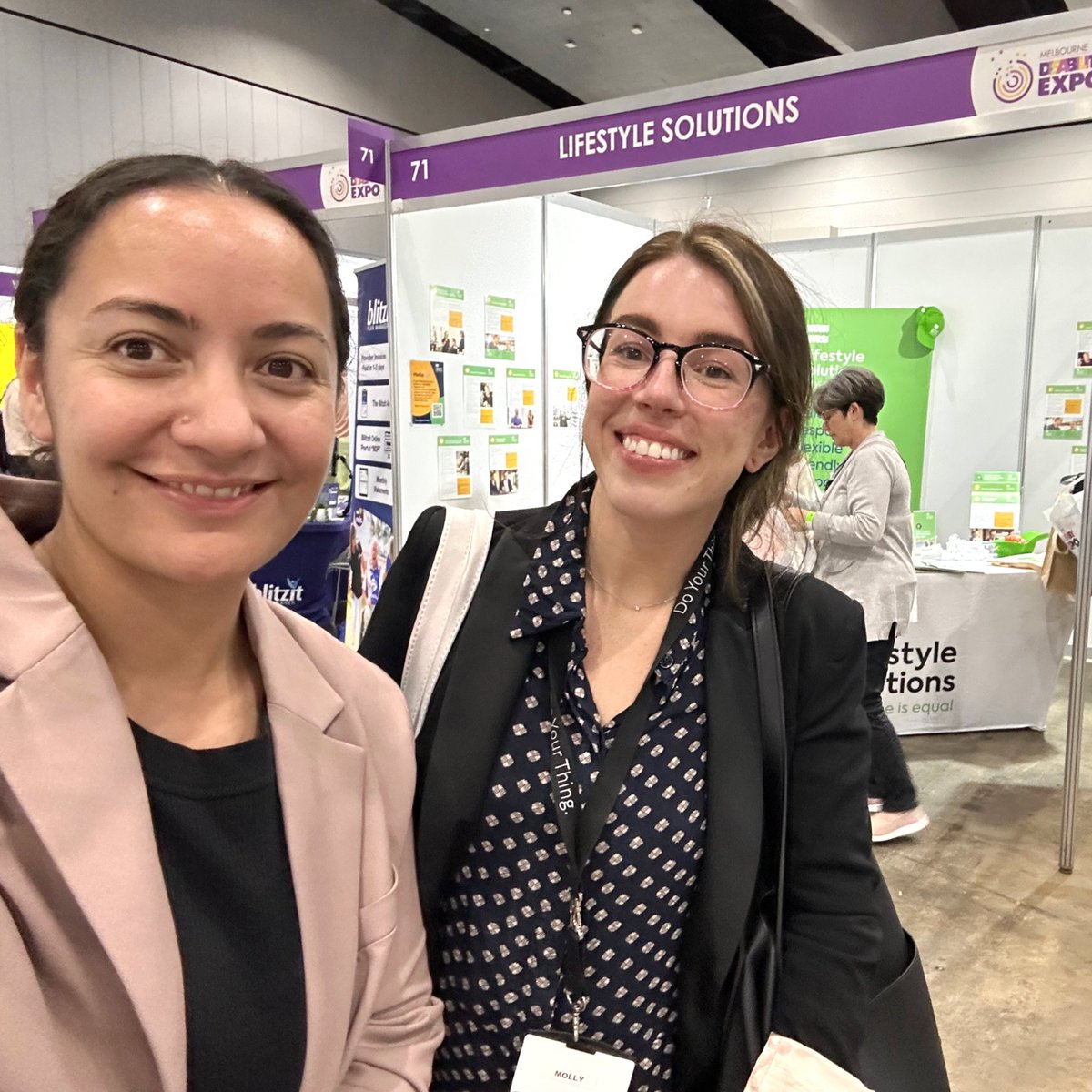 👋 Hello from the #MelbourneDisabilityExpo! Karista's Toni and Molly are delighted to be able to chat with so many wonderful providers and participants in one place. Come on down and check it out – entry is free and it's on from 9am to 3pm today and tomorrow.