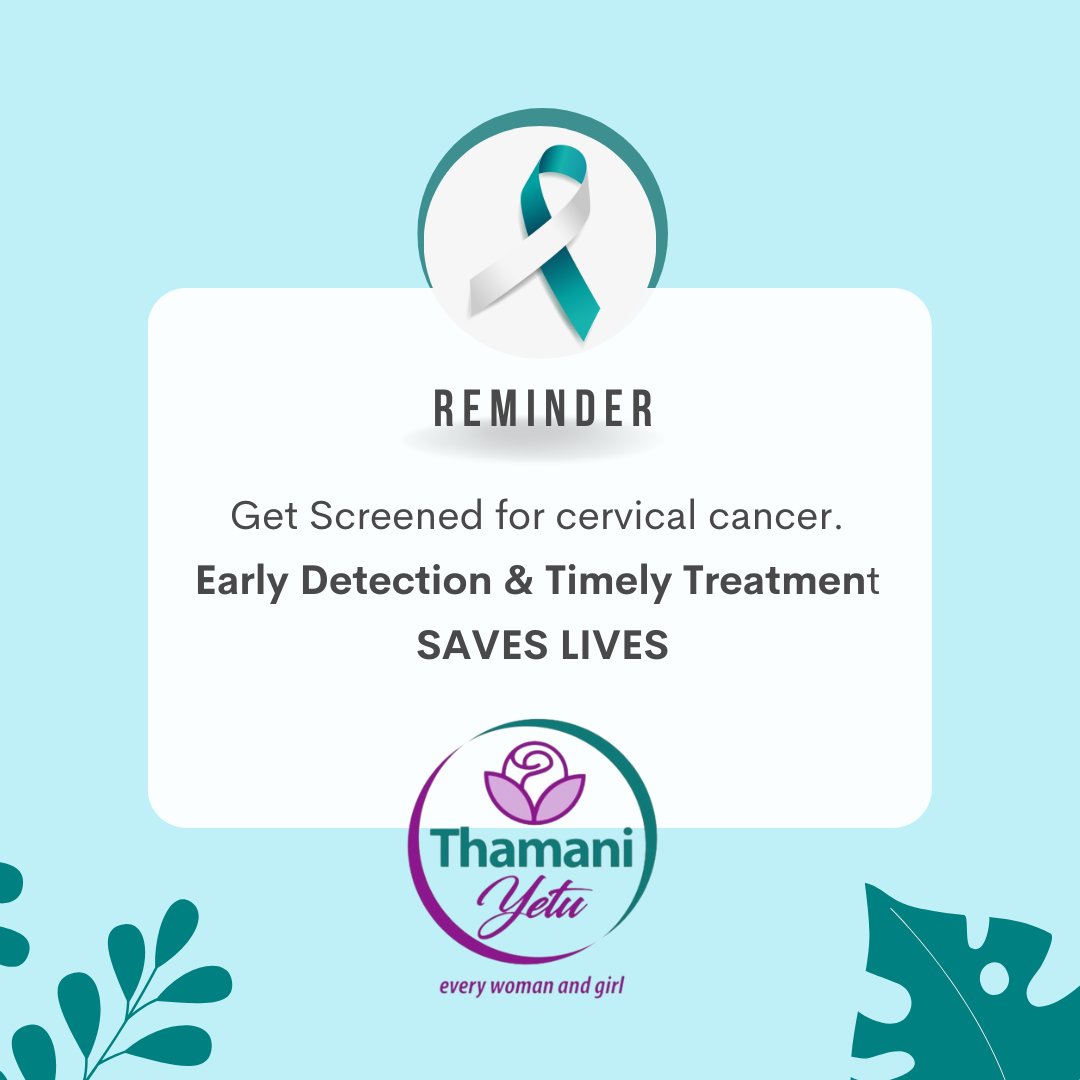 Cervical cancer leads in cancer deaths for women Kenya! 3,250 deaths😪per Yr.

Robs us of Moms, Wives, Sisters, Colleagues, Friends &amp; threatens the fabric of our society.

Let’s Prevent – #GetScreened!

#BeatCancer #Survivorship #KileleChallenge #ThamaniYetu