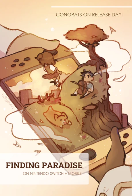 Congrats to  and  on the #FindingParadise switch release!! This one is absolutely my favorite in the To the Moon series, go grab a copy and play!! 