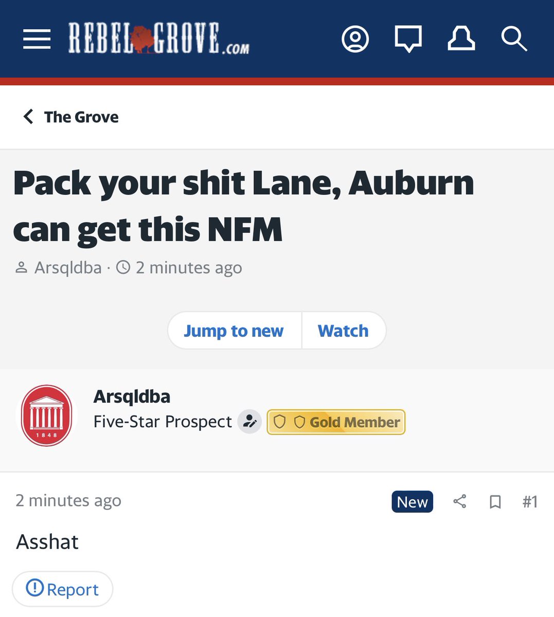 Message Board Geniuses on Twitter "You can have him Auburn! 