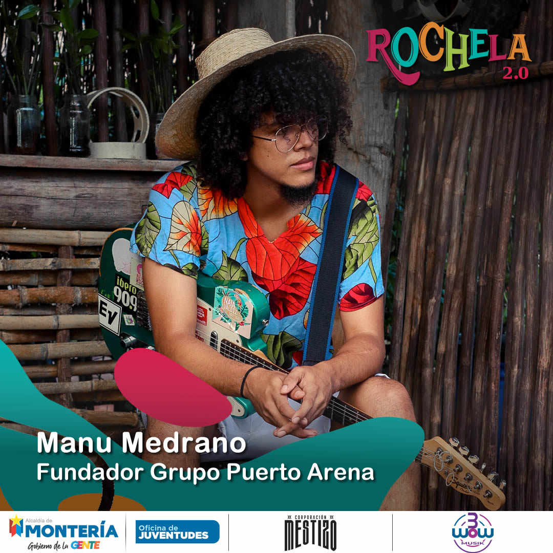 Rochela2022's tweet photo. Manu Medrano, Fundador del grupo Puerto Arena, compartirá con nosotros sobre Música desde lo local, barreras y oportunidades hoy, para las propuestas musicales emergentes en la región
Organiza @mestizco @3wowmusik2
Apoya @alcaldiamonteria @juventudes_monteria
#rochela https://t.co/JixO09gVXc
