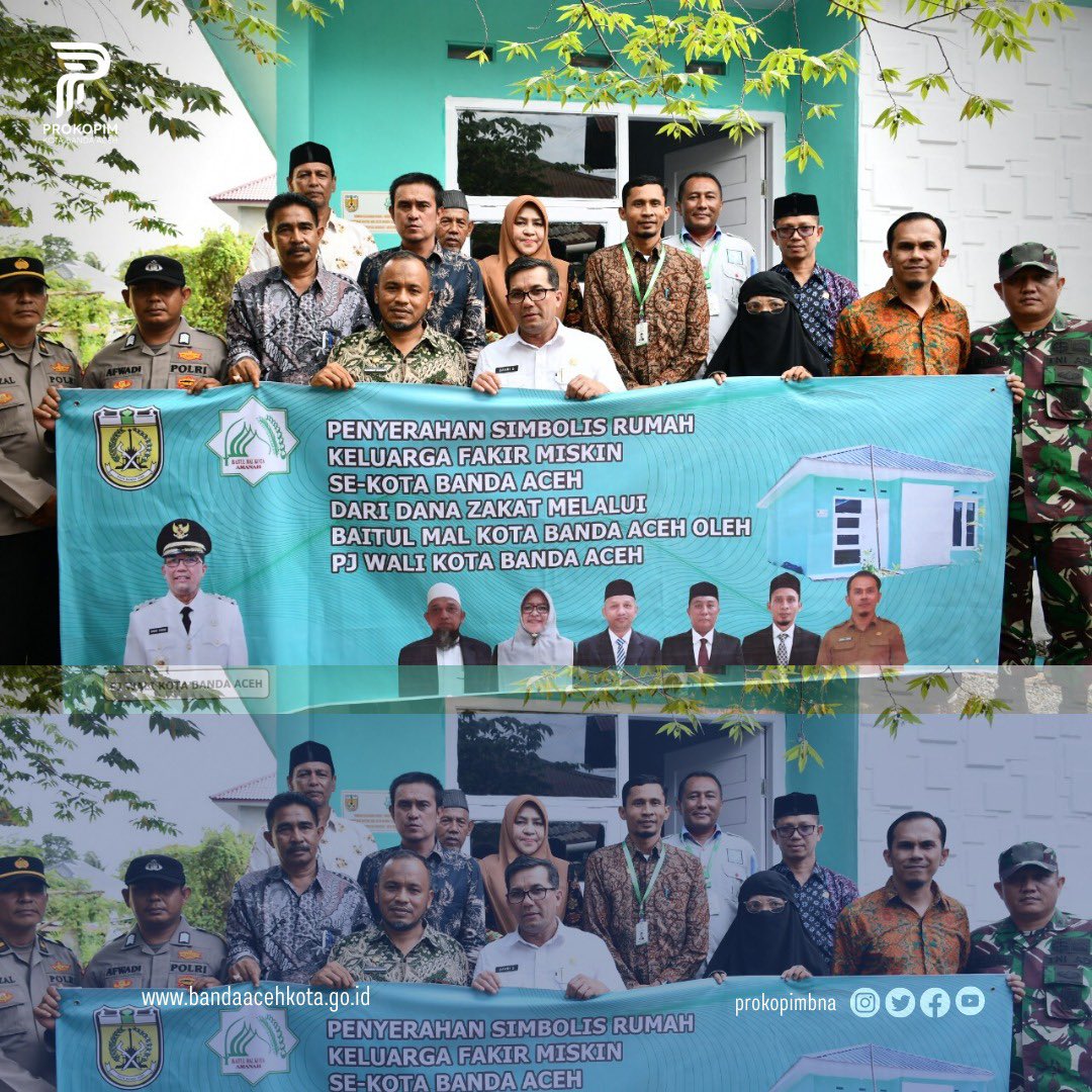 Pj Wali Kota Banda Aceh Bakri Siddiq menyerahkan rumah bantuan kepada Sri Herlina, warga duafa Gampong Lhong Raya, Kecamatan Banda Raya, Kamis, 24 November 2022.

bandaacehkota.go.id/berita/34769/b…