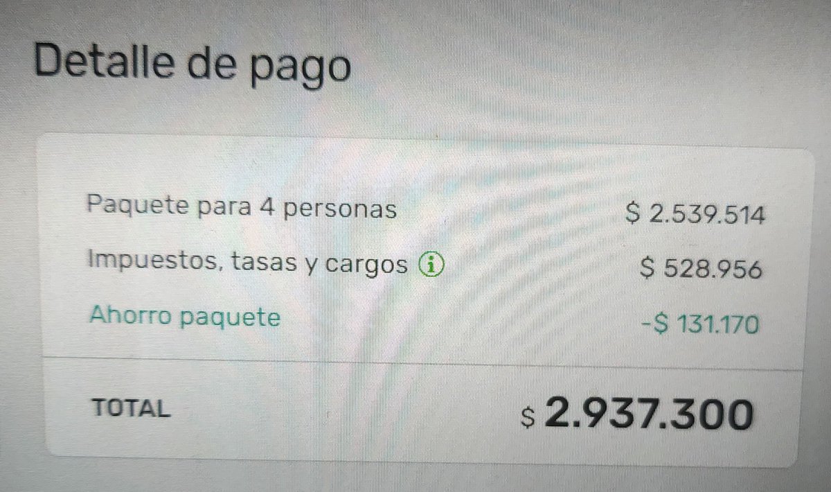 kariniii_'s tweet photo. Me imagino q a pesar de ser mas de media noche aun no empieza #BlackFriday , cierto? El mismo paquete con dos dias de diferencias...y el mas caro es el de "black friday".Ocurre lo mismo en @ViajeFalabella @CochaViajes @LATAM_CHI 🤦‍♀️ que onda los impuestos? Suben 200k en dos dias? https://t.co/eOg96V1hzg