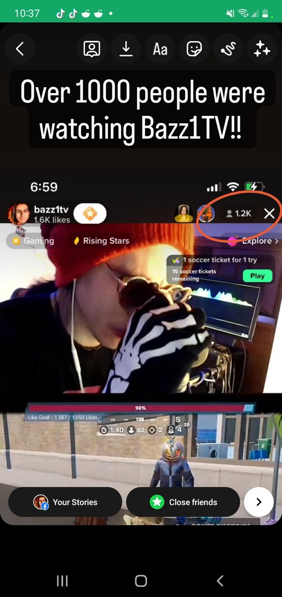 Bazz1TV's tweet photo. Over 1000 viewers for the first time ever in Bazz1TV history!! 🙌❤️‍🔥 https://t.co/DNP5U7OeT0