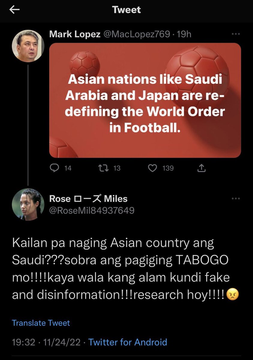 Nanay: Philippines has 1,700 islands

Anak: Saudi Arabia is not in Asia