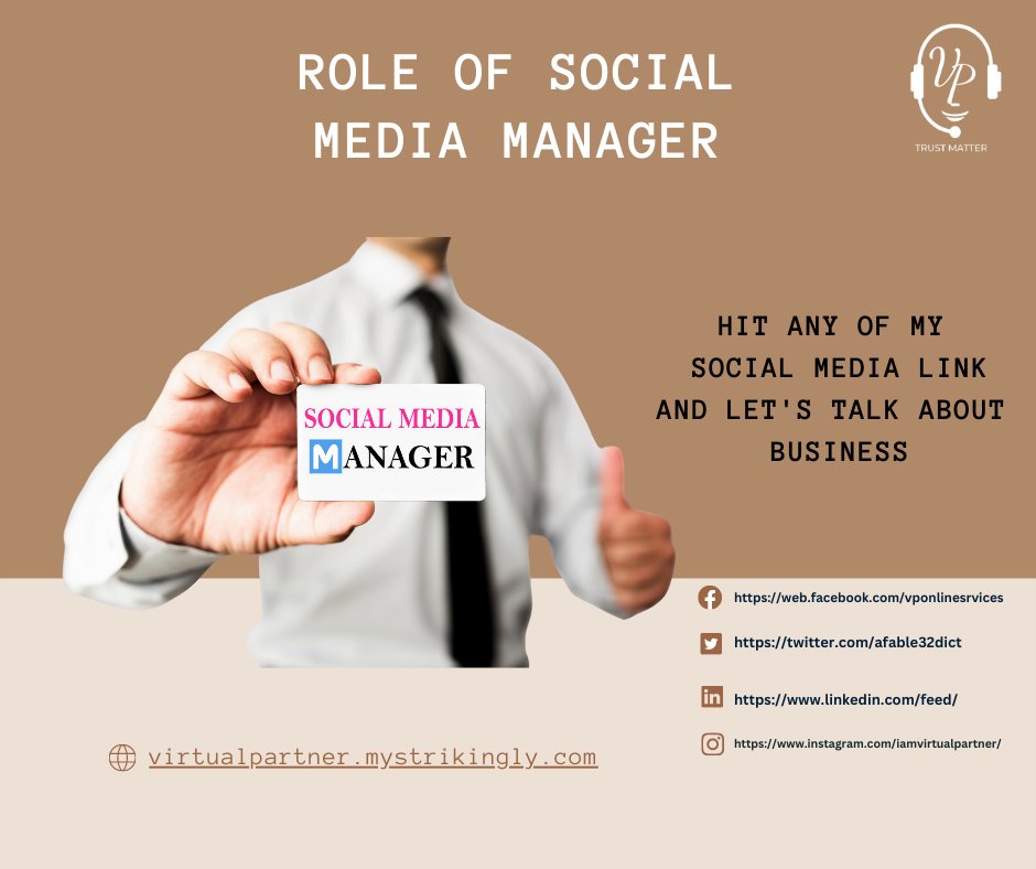 afable32dict's tweet photo. Social media managers are in charge of curating a brand's social channels.💻❤.#VPservices#efficientlywork   
For more info visit https://t.co/LpXtBTm4MB https://t.co/Mtiaainb9m