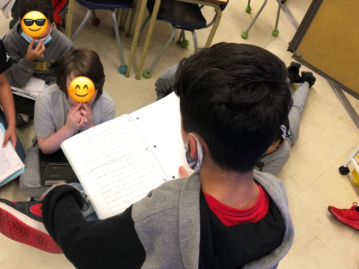 DechantsClass's tweet image. Students have been writing exciting beginnings this week.  We started with sound effects, then moved on to a question, dialogue, and descriptive language.  After each writing time, students were given the opportunity to share their stories in the Authour's Chair.