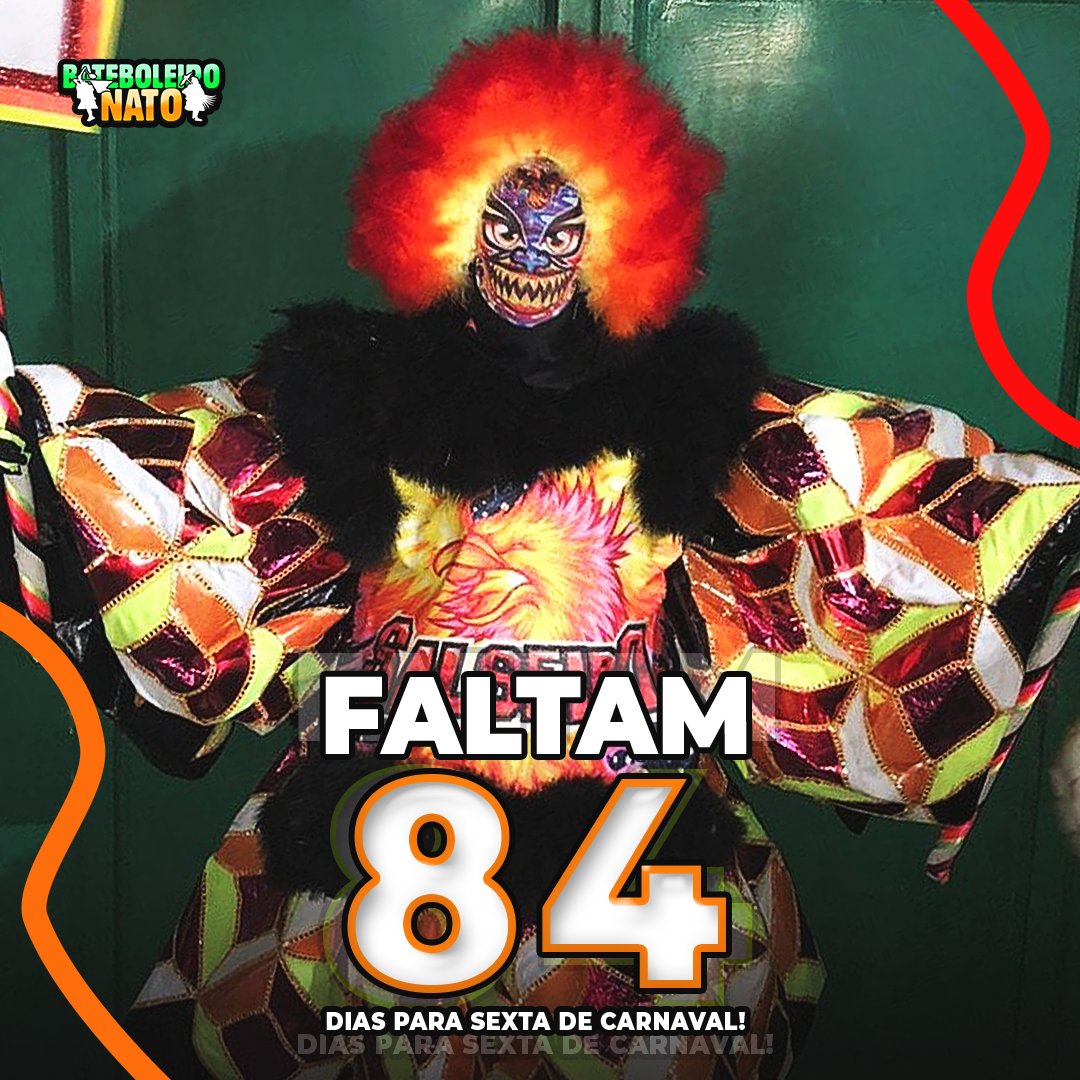 bateboleironato's tweet photo. FALTAM 84 DIAS PARA SEXTA DE CARNAVAL 🎭 https://t.co/kTxiQVoHKA