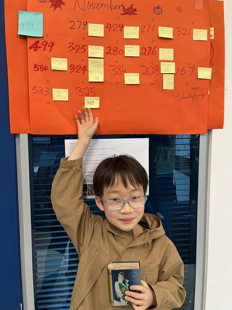 kimbrap's tweet photo. Thanks to our art teacher for spicing up our estimating poster.
Every day a prize is given for the student who guesses the number closest to the amount of books checked in.
#Checkoutourcheckin #librarian #PDESRocks https://t.co/ZHtsc2X9ae