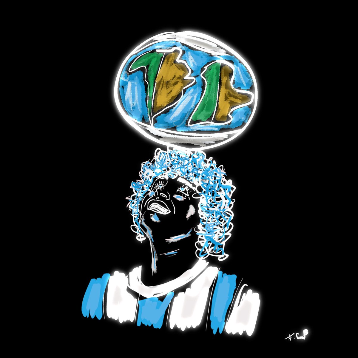 Nessuno muore finché resta nel cuore della gente 💙 Ciao #D10S  ciao #diegomaradona #maradona #lamanodedios #napoli #argentina #francescocuomocrea #nft #NFTs