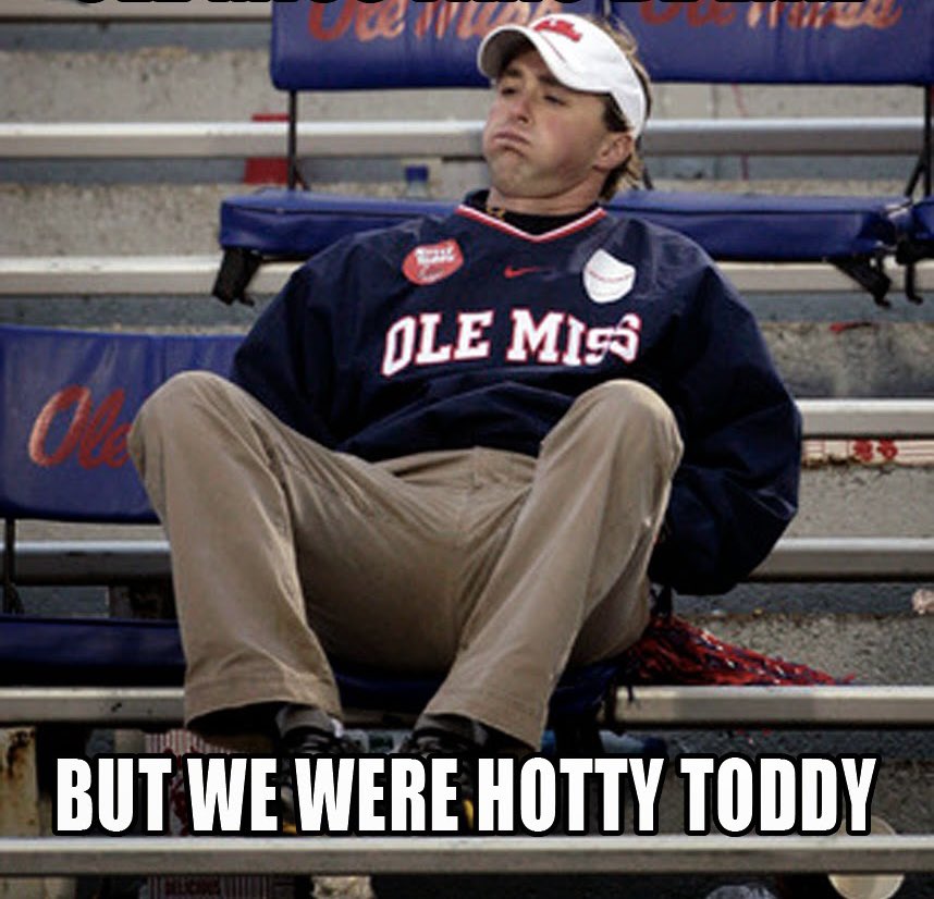 Wet khakis, running mascara, bear shark toddy tears, fear of a departing Lane train, and throwing trash on your own field. It’s a beautiful night. Ole Miss staying classy as always. <a href="/HailStateFB/">Mississippi State Football</a> #HailState #EggBowl
