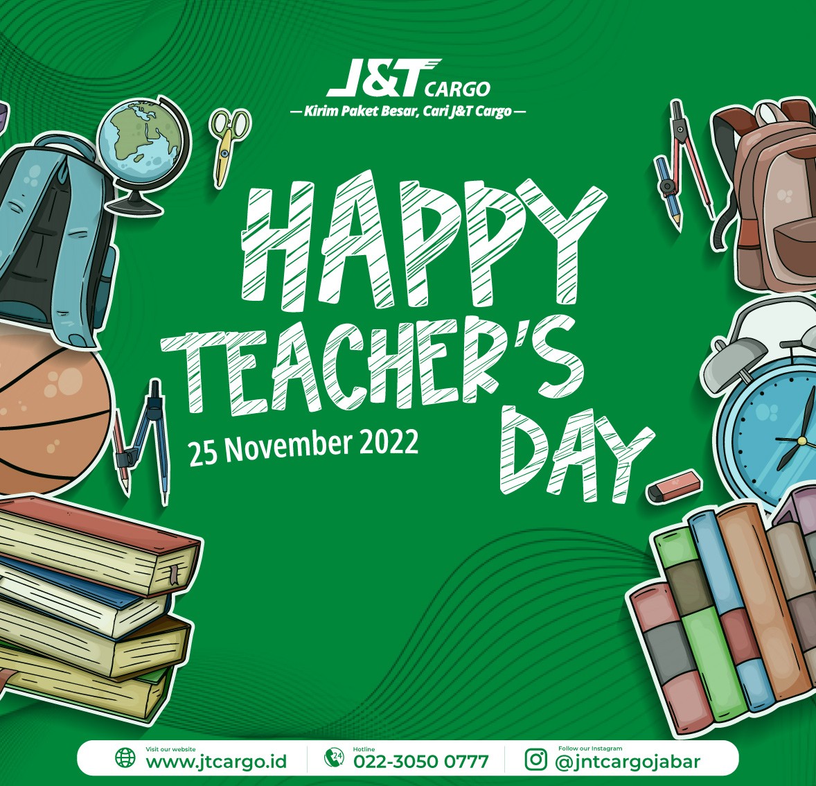 jntbrand's tweet photo. Happy Teacher's Day! Terimakasih Guru-Guru yang telah menuntun anak-anak bangsa menjadi lebih berilmu pengetahuan. 
#HariGuru #HappyTeachersDay #PosterHariGuru #KirimPaketBesarCariJnTCargo https://t.co/MvxALwx6xp