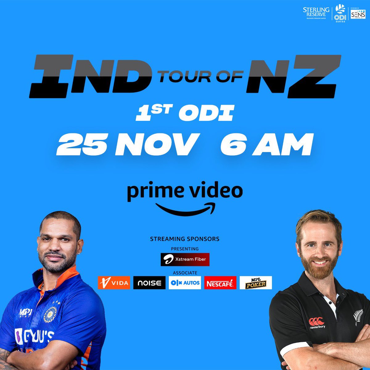 Yuvraj Singh (@yuvstrong12) on Twitter photo My weekend starts on a Friday this time coz I'll be in front of the 📺, cheering for #TeamIndia!
Join me by tuning in to LIVE & EXCLUSIVE action from the 1st #NZvIND ODI, NOW on Prime Video.
<a href="/PrimeVideoIN/">prime video IN</a> #CricketOnPrime #NZvINDonPrime #WatchingCricketOnPrime #collab My weekend starts on a Friday this time coz I'll be in front of the 📺, cheering for #TeamIndia!
Join me by tuning in to LIVE & EXCLUSIVE action from the 1st #NZvIND ODI, NOW on Prime Video.
<a href="/PrimeVideoIN/">prime video IN</a> #CricketOnPrime #NZvINDonPrime #WatchingCricketOnPrime #collab