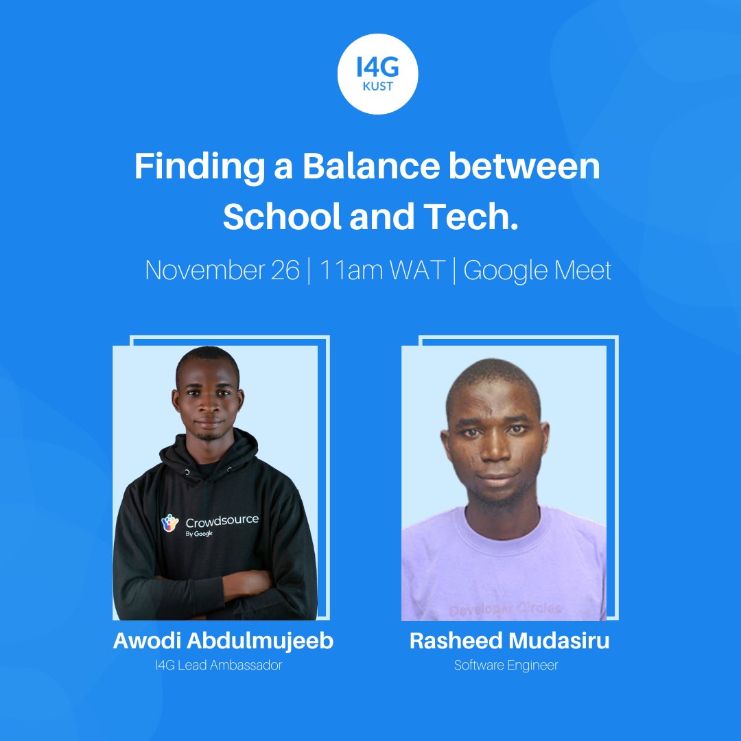 I4G_KUSTWUDIL's tweet photo. You're a student and concurrently a tech bro/sis or an aspiring one finding it hard to find time for yourself.
The Google Developer students club(GDSC)of Kano university of science and technology Wudil is here to lend a hand . https://t.co/lpcgXf8VlF