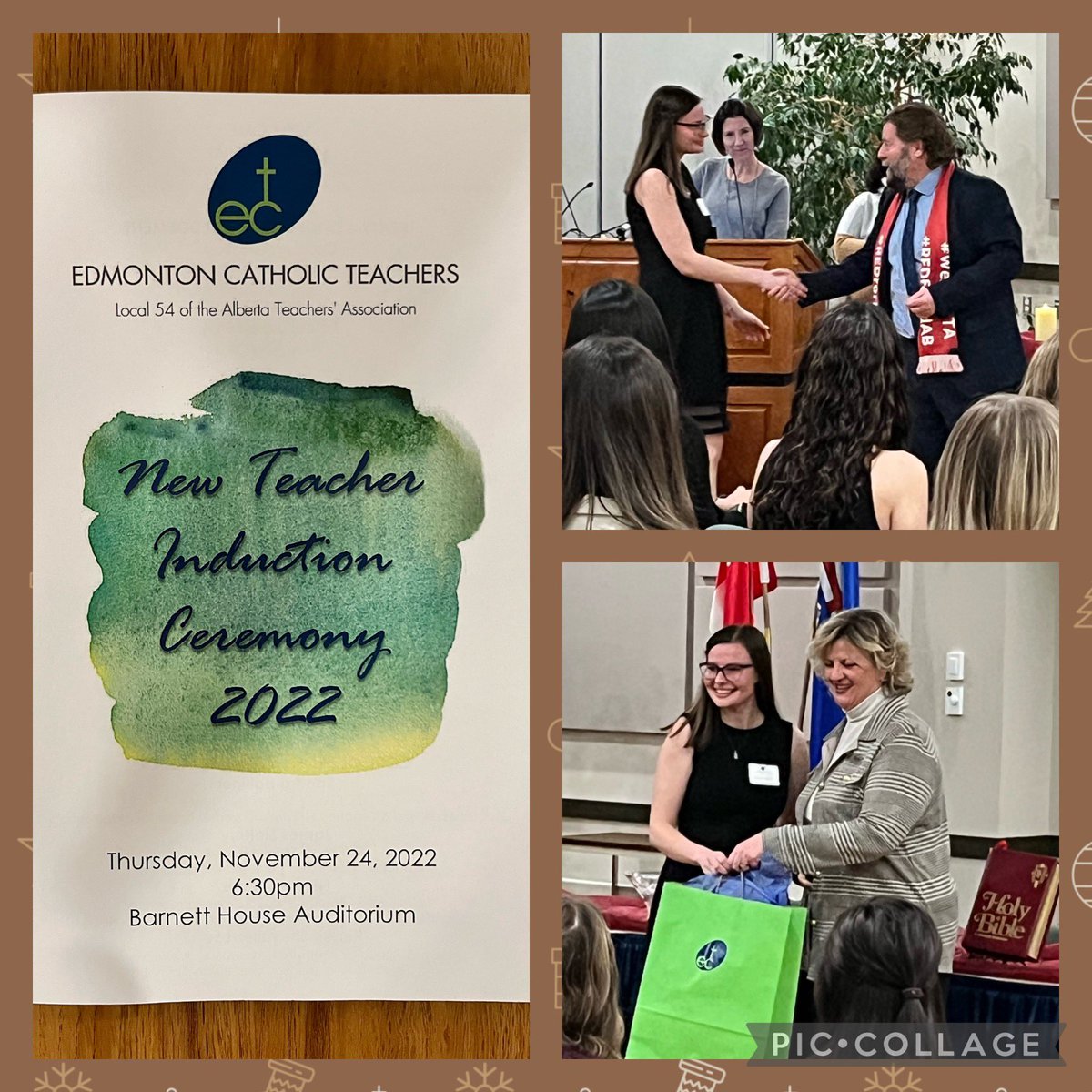 OLOPecsd's tweet photo. Tonight we celebrated Miss Hagel at the New Teacher Induction Ceremony. She is an amazing first year teacher and we are blessed to have her @olopecsd. Keep shining your light Miss Hagel. #ecsdfaithinspires https://t.co/HnNL4UGsbk
