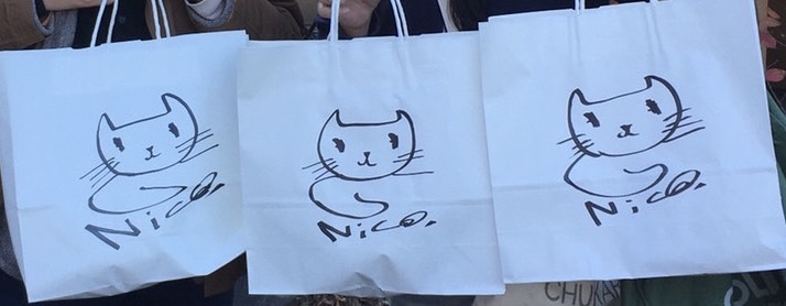 紙袋もかわいい。笠間のSPACE nicoさんのオーナー(うつわの作者さん)がその場で描いてくださった
イベントで作者さんに色紙描いてもらった嬉しさだコレ! 