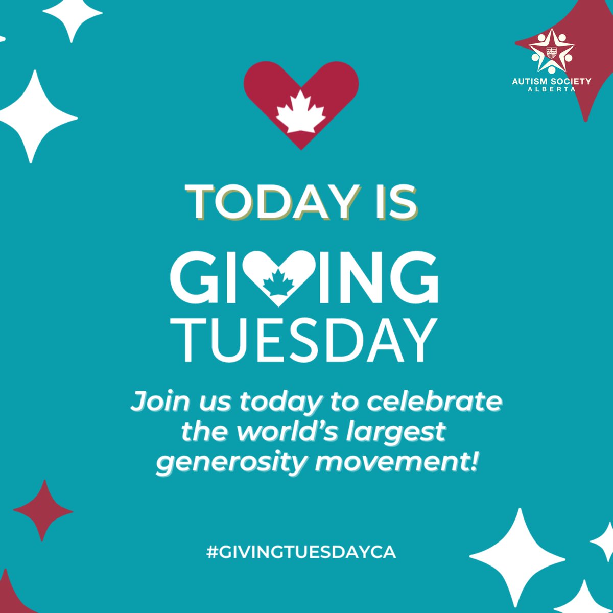 Please consider helping ASA to continue our work for the autism community in our province by donating here: autismalberta.ca/donate 
#givingtuesday2022 #autism #alberta #givingtuesdaycanada #GivingTuesdayCA