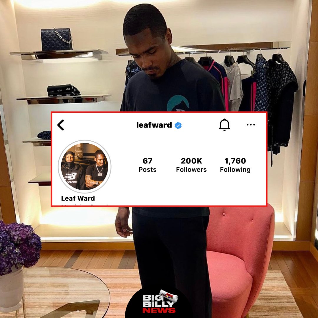 BigBillyNews's tweet photo. #LeafWard Just Hit 200k Followers On IG w/ No Deal or Promo Behind Any of His Releases 🗞️ https://t.co/PEmhnjRWwv