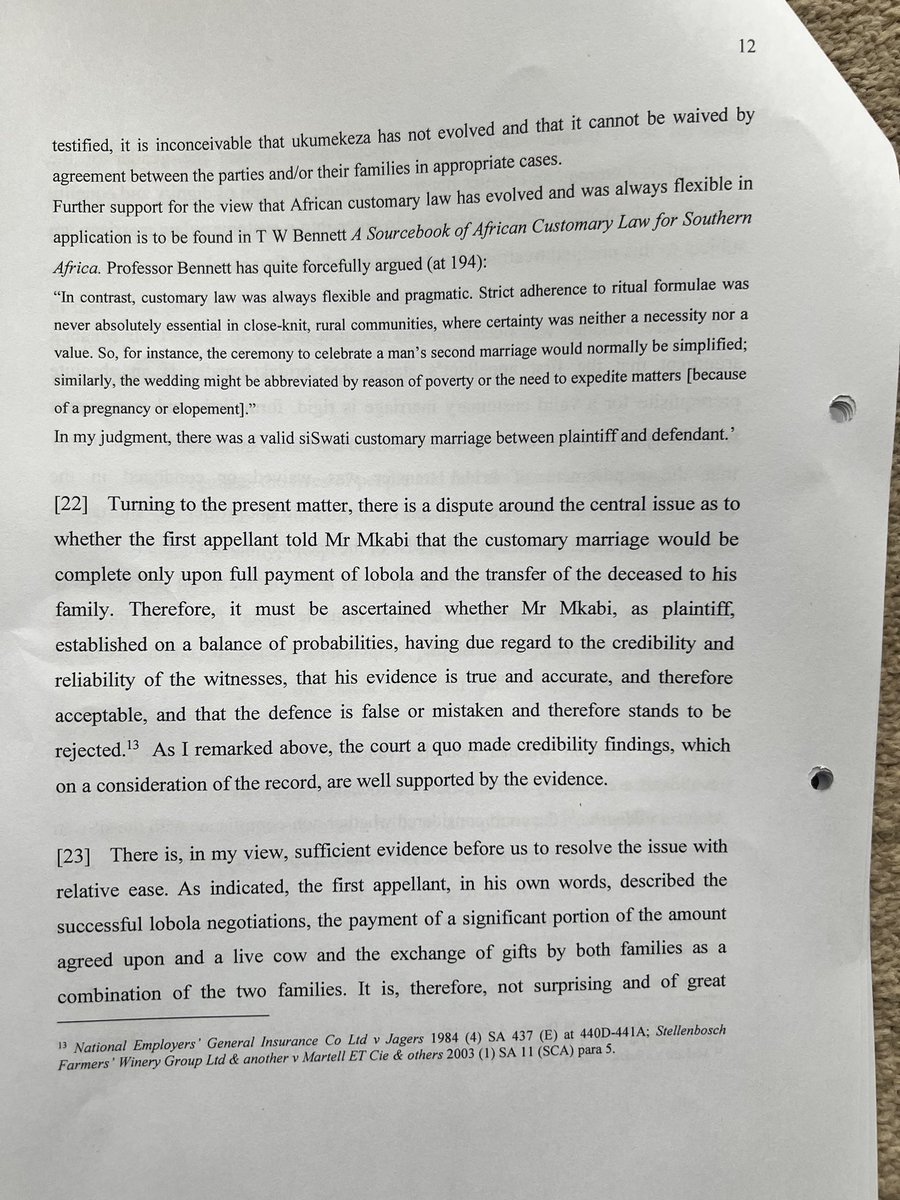 @Nkanyiso_ngqulu @Malabulabu945 @Constitution_94 Exactly. I’m reading the Mbungela v Mkabi & Others judgment as we speak. It is replete with references to textbooks and other sources, it’s unbelievable.