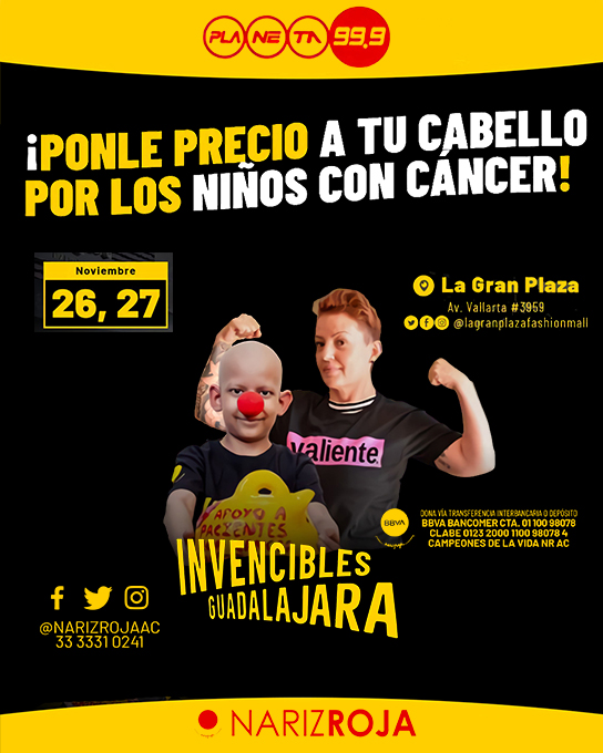 Planeta_GDL's tweet photo. ❤️ ¡Es tiempo de participar!✖️nuestros niños🧒
🔴 @NARIZROJAAC #InvenciblesGdl
📅 26 y 27 Nov | La Gran Plaza 
🪐 #LaEstaciónMásCompleta #Planeta999 https://t.co/LSYGJFpWDl