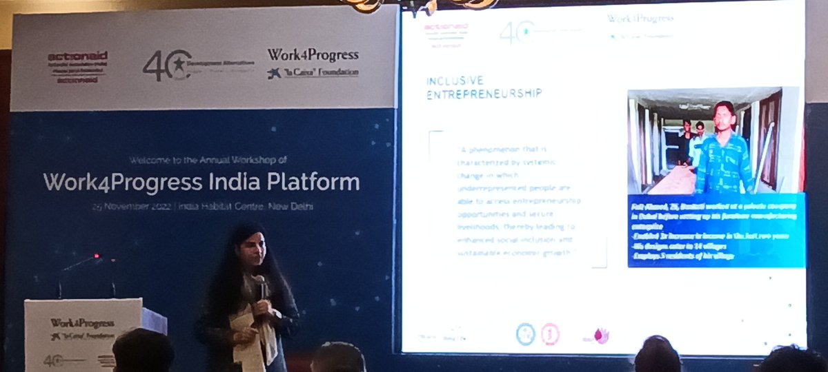 DebasisRay31's tweet photo. Prema Gera, Ext. Coordinator & @kanikave,#Work4ProgressIndia talking abt d background of #Work4Progress & @JobsWeMake. How the #systemicprototypes were conceptualized and implemented 4 #jobcreation thru #SocialInnovation
@DAperspectives @ActionAidIndia @TRIFoundation @WeAreRangDe https://t.co/wxNojKrDkL