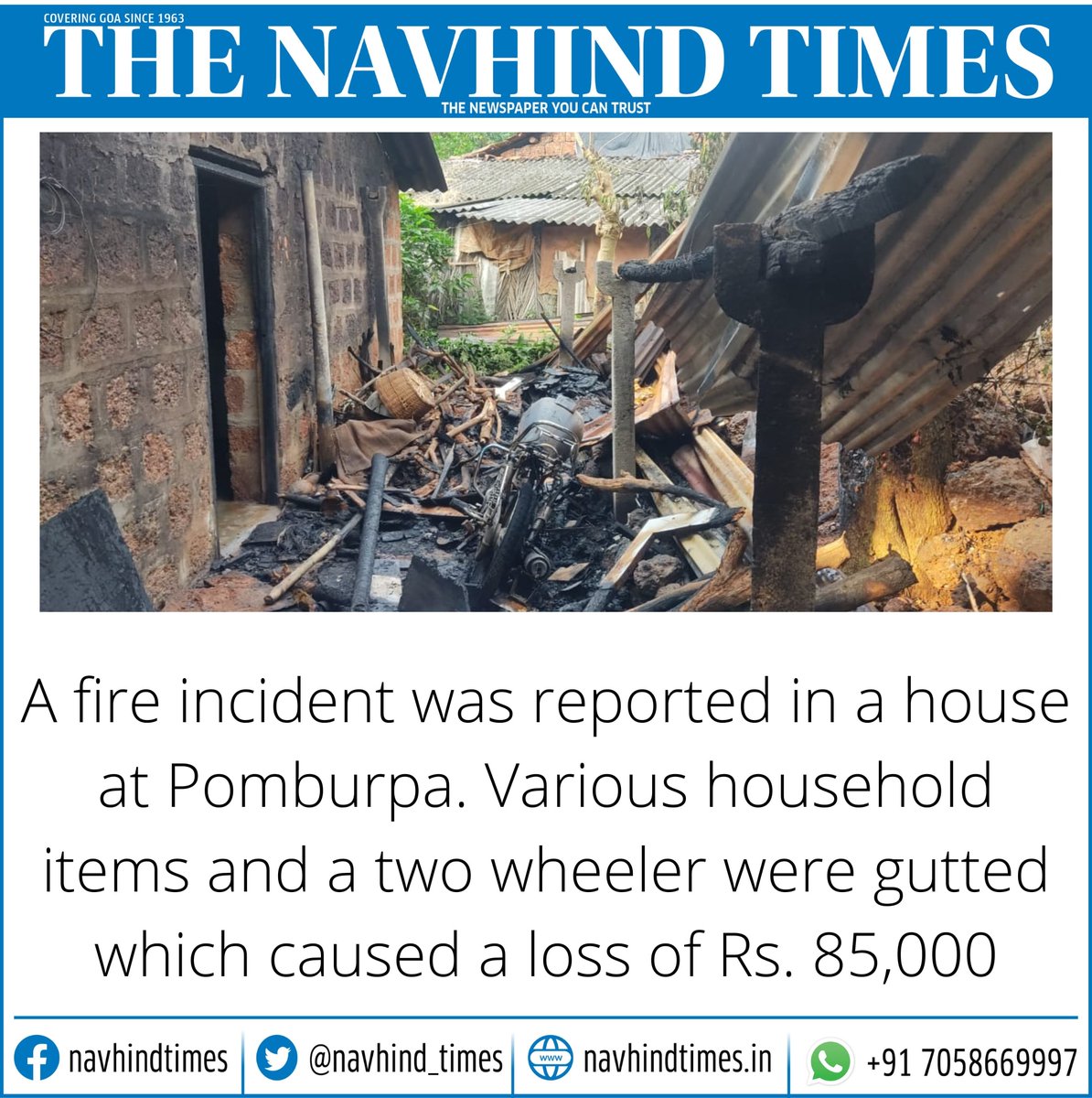 Navhind_Times's tweet photo. #fireincident #goa #burntdown #goa #navhindtimes https://t.co/rI6rJEmElV
