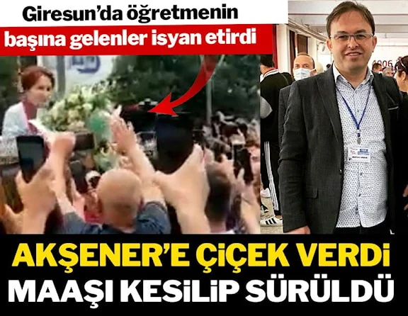 gazetesozcu's tweet photo. Sen misin Meral Akşener'e çiçek veren! 21 yıllık öretmenin başına gelmeyen kalmadı... https://t.co/zluTXmCpZk https://t.co/iiCUUeytXi
