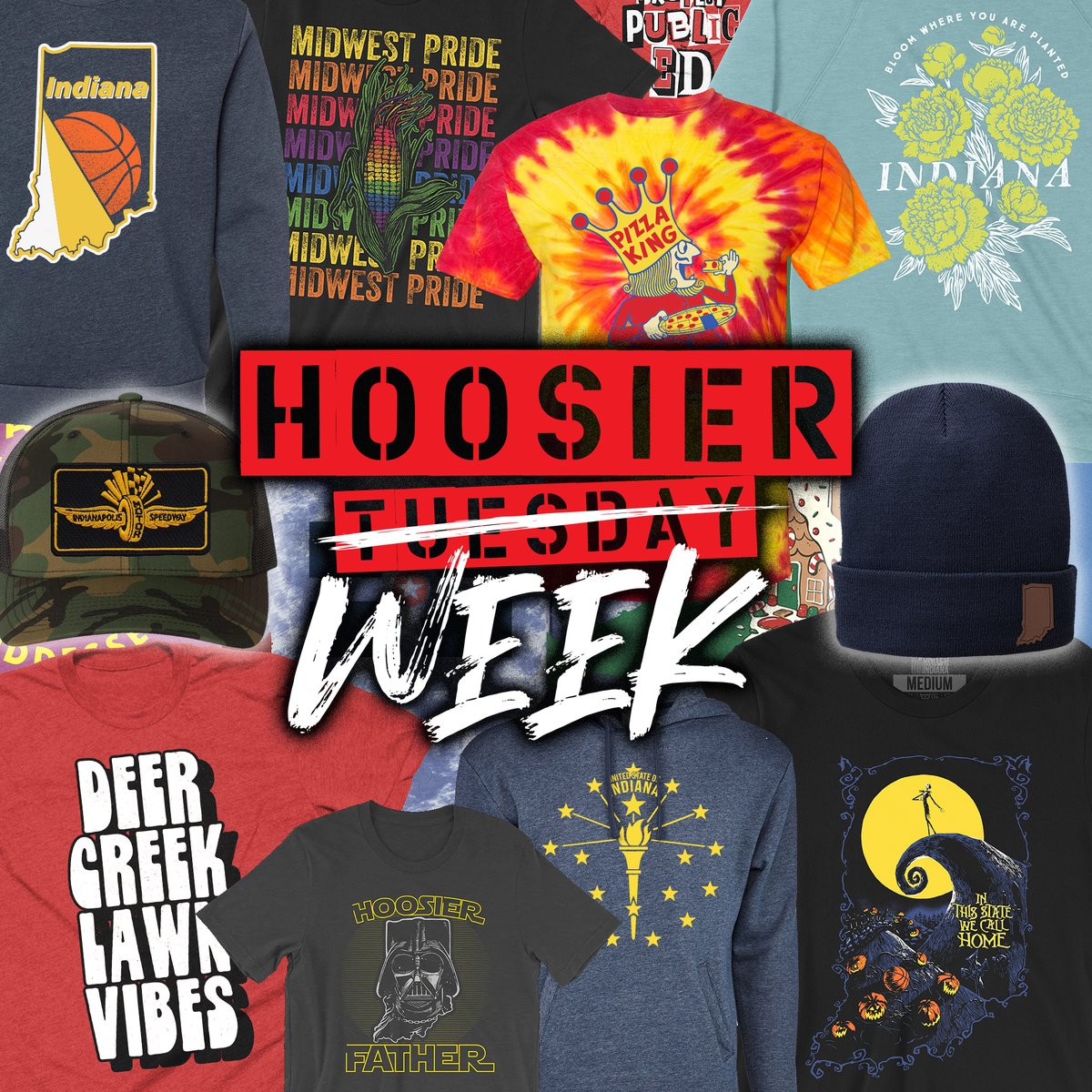 HAPPY HOOSIER WEEK

We are celebrating Black Friday by kicking off our biggest sale of the year. 20% off sitewide, collection specific deals and tons of freebies with every order.  Plus, dozens of new products just dropped on the site, start shopping now! unitedstateofindiana.com/pages/hoosier-…