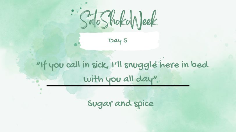 satoru_shoko's tweet photo. It's day 5!
1) Tag us for rt and use #SatoShokoWeek or #SatoShokoNSFW
2) Collection in AO3: https://t.co/of1khLlTaC (SatoShokoWeek) https://t.co/sUzEdRV2Xr