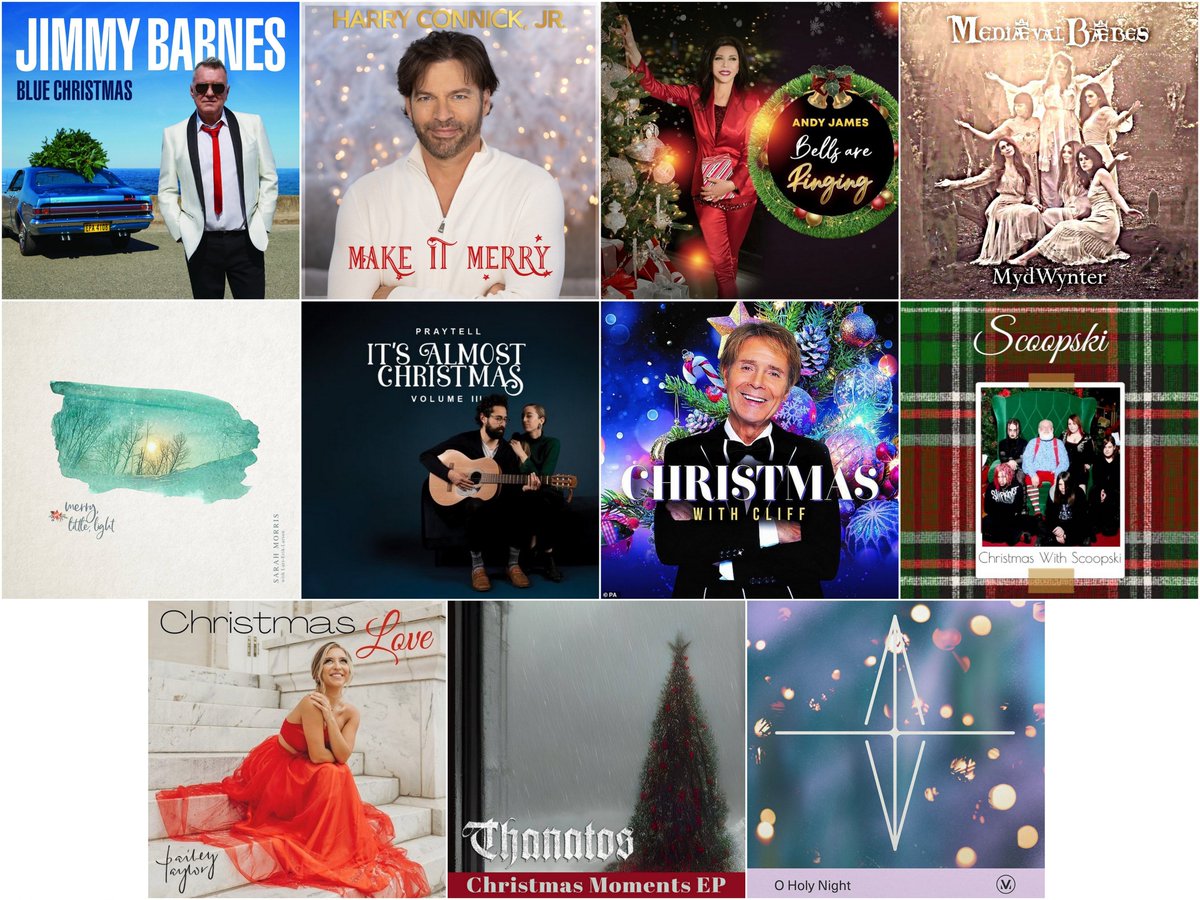 Happy #ReleaseDay to

@JimmyBarnes
@HarryConnickJR (11.26)
@andyjamesjazz
@mediaevalbaebes
@sarahmorris78
@praytellmusic
facebook.com/sircliffrichard
@ScoopskiTheBand
instagram.com/baytaymusic
instagram.com/thanatos_offic…
&
@VineyardWorship!

#Christmas2022 | #NewChristmasMusic