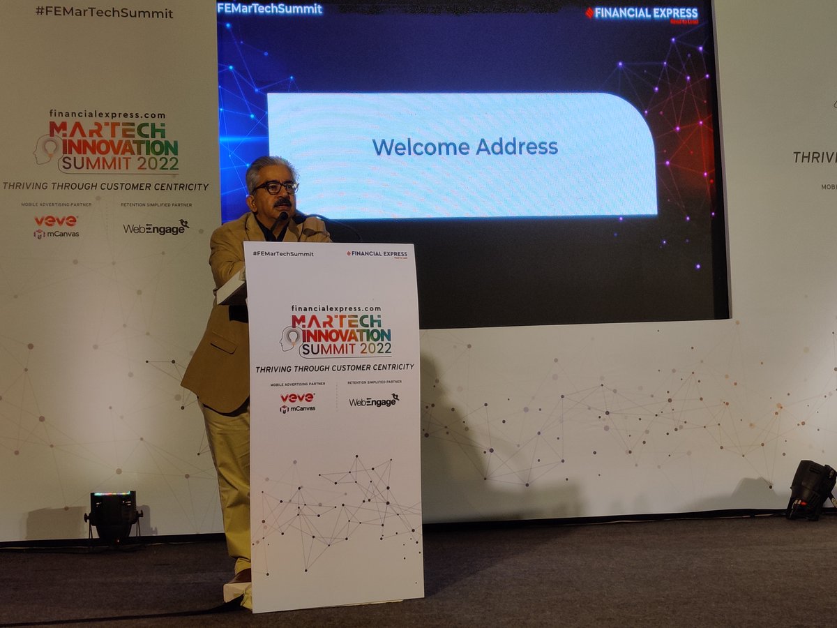 FinancialXpress's tweet photo. We are pumped to start the power-pack event with top leaders. To inaugurate and share the welcome note join us Mr. Sanjay Sindhwani, CEO, Indian Express Digital at #FEMartechSummit. https://t.co/g6B5Z7LUOr