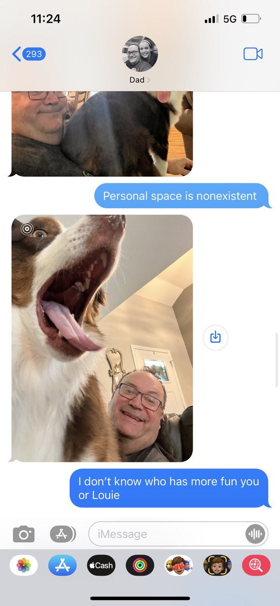 marielsaunders's tweet photo. My dad loves Louie so much 🥹🤍 https://t.co/2afNF90xs0
