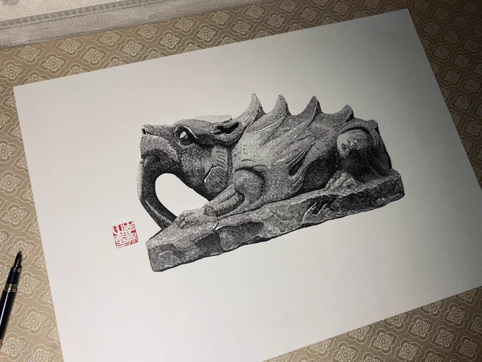This guy I know (He calls himself "Human Printer", his real name is Li Peng 李鹏) who specializes in inking artifacts. Dozens of his works are displayed at various Chinese museums.The details are breathtaking.You can find his works by searching "李鹏钢笔画艺术" 