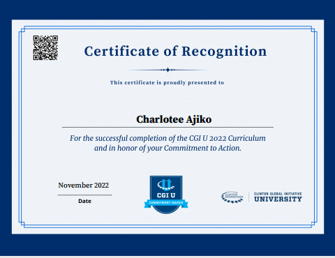 charlotteajiko1's tweet photo. l am honored to share that am officially part of the #CGIU Alumni community! Achieving #leadership and carrying the commitment to the new role of Alumni, 2022 cohort #CGIU
#commitmentmaker #certificate #CGIU22 #YPMP https://t.co/6b5eBtm5VV