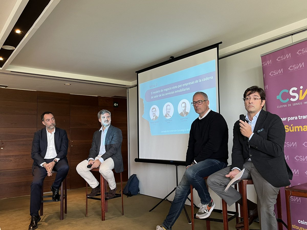 Cluster de Servicios Inmobiliarios (@csimcluster) on Twitter photo Ahora es el turno de las empresas que conforman la cadena de valor del sector inmobiliario y conocer su visión sobre la concentración en el sector. Amenaza u oportunidad? Con Ferrer&Ojeda, IESA, F Services y <a href="/JcmTechnologies/">JCM Technologies</a> <a href="/holaunibo/">Unibo 💚 #BeUnibo</a> #InmoDate2022 Ahora es el turno de las empresas que conforman la cadena de valor del sector inmobiliario y conocer su visión sobre la concentración en el sector. Amenaza u oportunidad? Con Ferrer&Ojeda, IESA, F Services y <a href="/JcmTechnologies/">JCM Technologies</a> <a href="/holaunibo/">Unibo 💚 #BeUnibo</a> #InmoDate2022