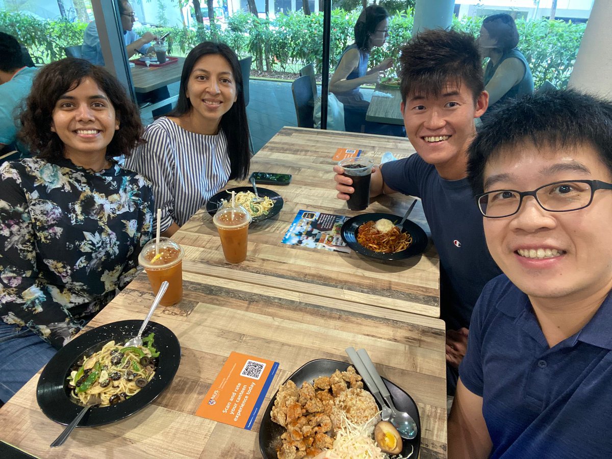 chuande99's tweet photo. Great lunch catch up with the team @alvinchuaqj @monica_v17 @ShresthaPami  at our “typical” lunch spot. Re-capping conferences attended and planning for future projects. Missing the #Colombia #peru weather are we? 🙊 https://t.co/4tyctP3LPe