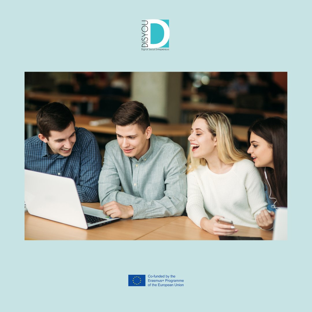 DisyouEU's tweet photo. Καλώς ήρθατε στο project #DISYOU! 🥳
➡️ Το project αυτό εστιάζει στην επιχειρηματική μάθηση και την επιχειρηματική εκπαίδευση. Συγκεκριμένα στοχεύει στην προώθηση της κοινωνικής επιχειρηματικότητας μεταξύ των νέων συνδυάζοντάς την με δεξιότητες ψηφιακής επιχειρηματικότητας! https://t.co/1IMrEiRN3x