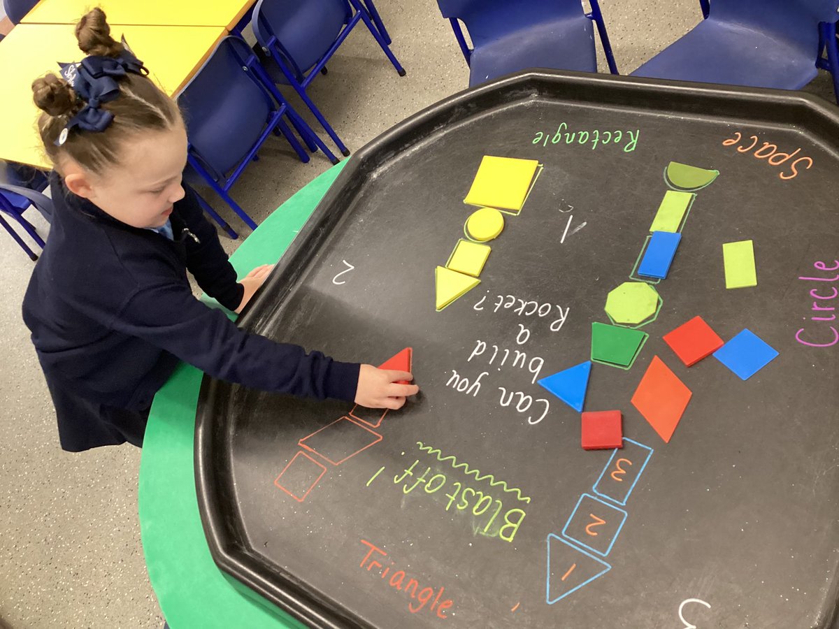 yrstocktonwood's tweet photo. 5, 4, 3, 2, 1…BLAST OFF 🚀 can you make a rocket out of 2D shapes? #continuousprovision #mathsprovision #stocktonwoodmaths #starsandspacetopic https://t.co/fzOyFB9csJ