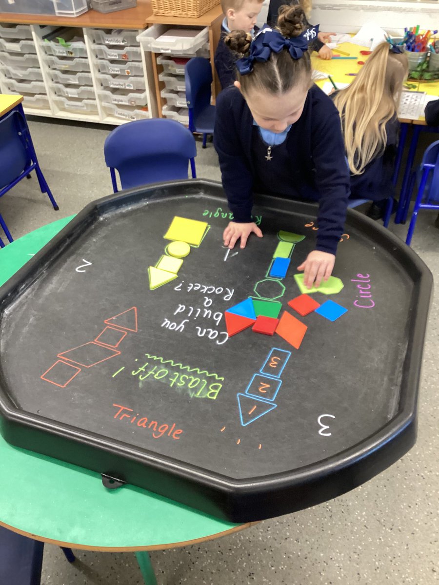 yrstocktonwood's tweet photo. 5, 4, 3, 2, 1…BLAST OFF 🚀 can you make a rocket out of 2D shapes? #continuousprovision #mathsprovision #stocktonwoodmaths #starsandspacetopic https://t.co/fzOyFB9csJ
