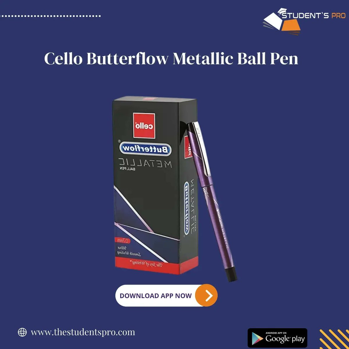 Studentspro_OFF's tweet photo. Get Your Favorite Pens. 
Up to 30% off

MORE INFORMATION :-
+91 96679 85216

App Link 👇👇
https://t.co/PezS8oiXfA

#student #studentspro  #favorite #2023 #2022  #pen #cello #parker #paperkraft #pens #sale https://t.co/6zksXFyW71