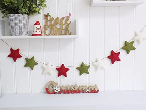 Excited to share the latest addition to my #etsy shop: Christmas Hanging Stars Red Green Stars, Farmhouse Fabric Stars /Stuffed Fabric Stars Photo Prop etsy.me/3V8ssAf #birthday #christmas #farmhousefabric #stuffedstarstring #feltstars #hangingstars #redgreenst