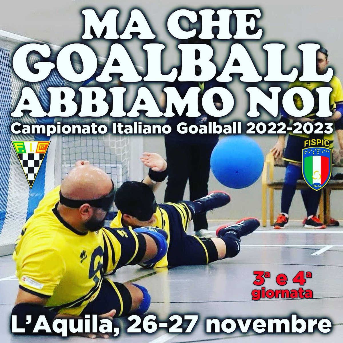 federcronos's tweet photo. Passiamo dall’accordo con la FISPIC al campo. Prosegue il nostro lavoro al servizio del Goalball.
Nel weekend ci troverete a L’Aquila per seguire il timing alla 3^ e 4^ giornata del Campionato italiano 2022-2023.
#FICr #FISPIC #Goalball
@Fispic_official https://t.co/EXbY8HLhFv