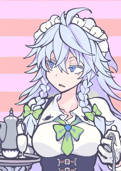 いつの間にか長髪になっていた咲夜さんです 