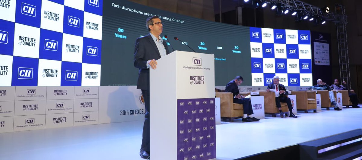 CII_IQ's tweet photo. Session on “Disruptive Value Driven Technologies for Tomorrow’s Businesses” by @rajaneeshkini Chief Technology Officer @Cyient at 30th CII EXCELLENCE SUMMIT on 25th November 2022
#ciievents #excellence #quality #cii #esevent #excellencesummit #instituteofquality #cyient #business https://t.co/nr8KRIadpa
