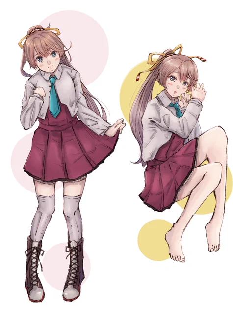 夜戦前の風雲ちゃんと夜戦突入直前の風雲ちゃんです!#艦これ #風雲 