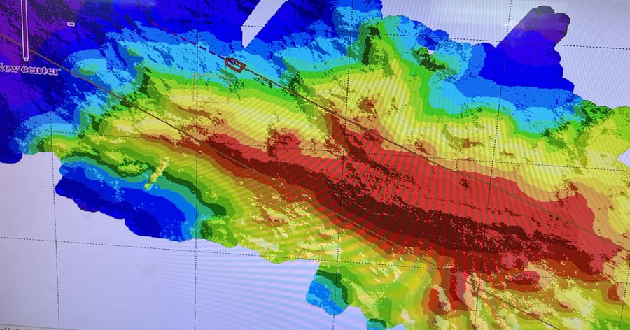 #DY159 has arrived in St Helena's marine protected area and exciting science is already underway!

Onboard scientists are surveying previously unmapped seamounts in the NW of the EEZ - mapping the way for future surveys of the area which may prove to be crucial habitats.